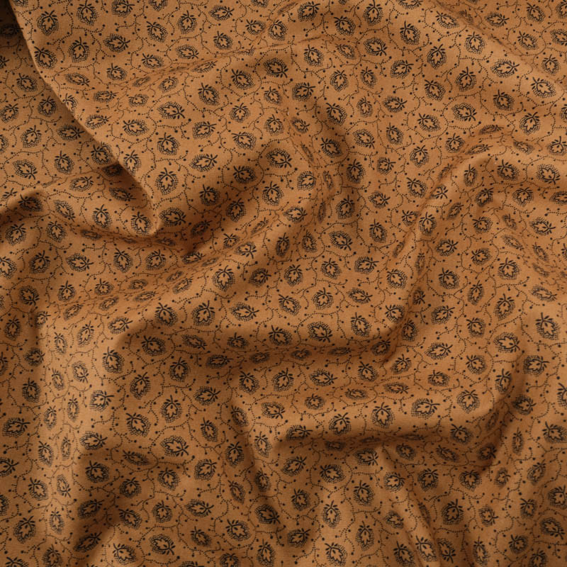 Popeline Imprimée Minnia Smoky Sienne - Maison Klem